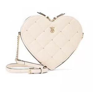 NWT Victoria's Secret Cream Ivory Heart Crossbody